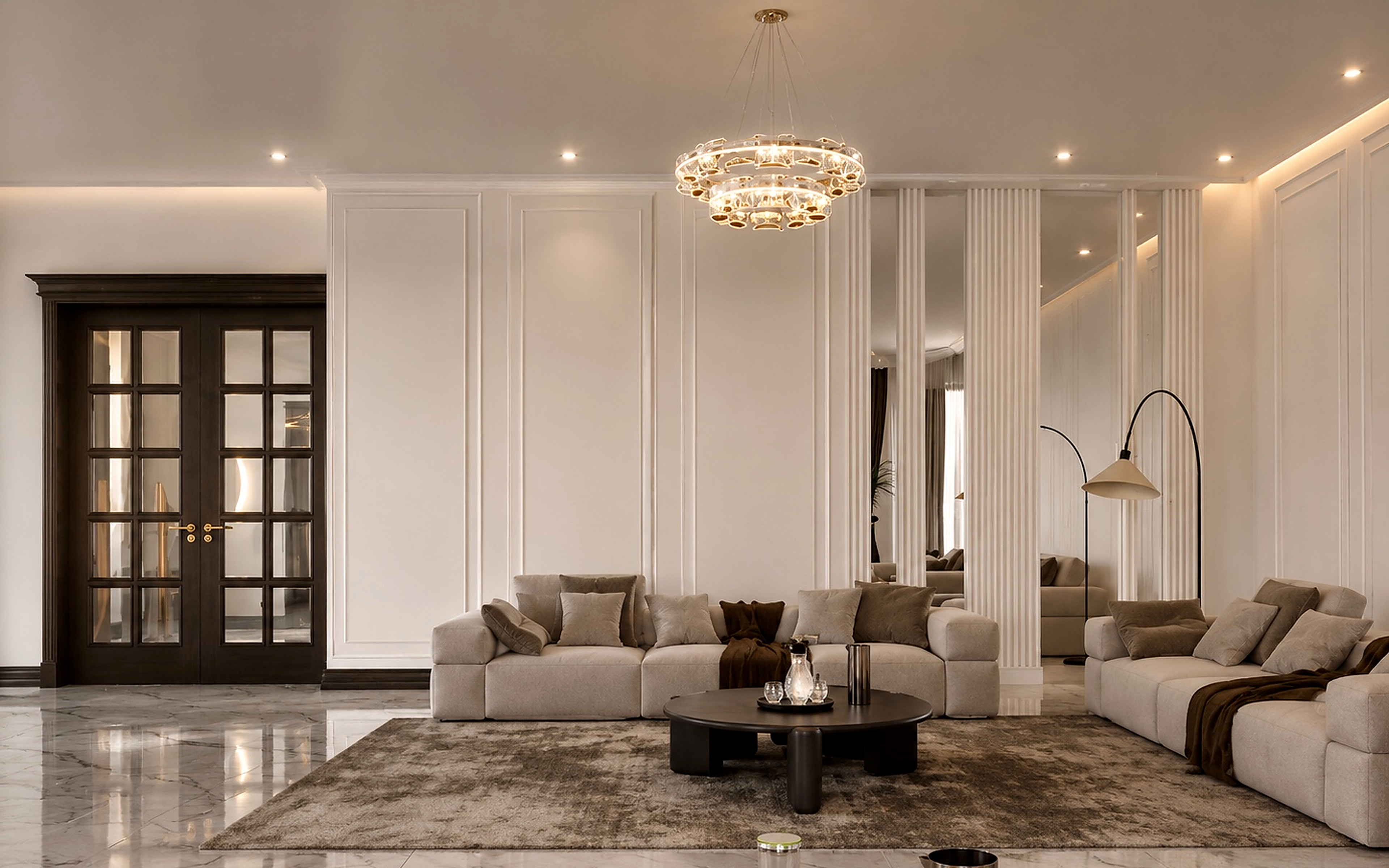 A completed residential interior by Z Studio in Mashhad
